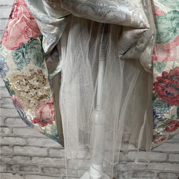 Vintage Union Made Pastel Floral Midi Pleated Princess Dress - Picture 10 of 13